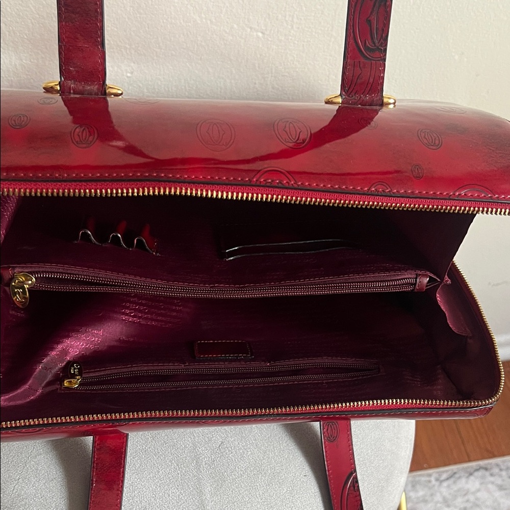 Vintage Must de Cartier "Happy Birthday" series top handle handbag - Picture 6 of 11